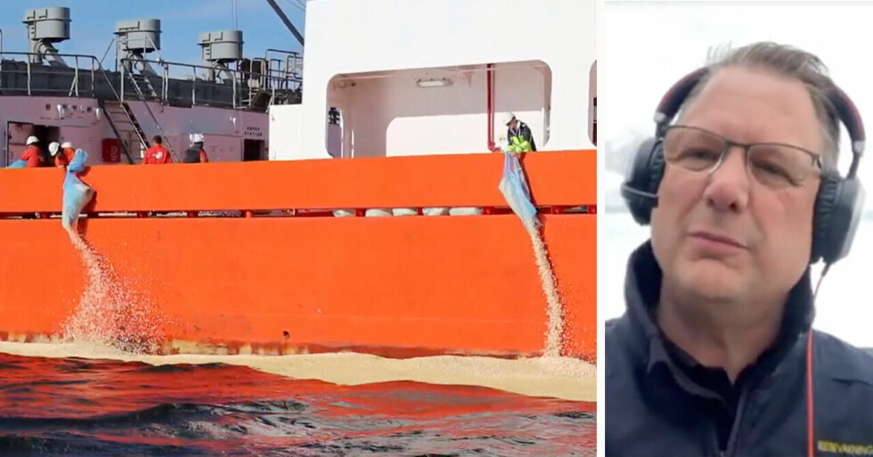 Kustbevakningen hällde ner 8 000 liter popcorn i Mälaren för att simulera oljeutsläpp