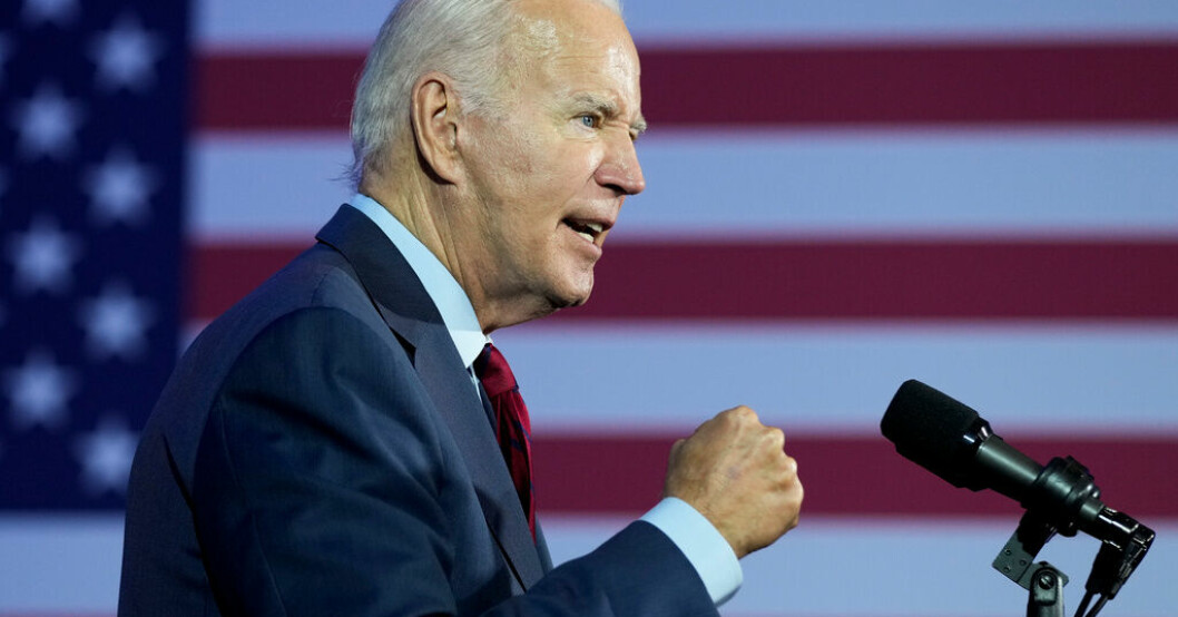 President Joe Biden vill att rätten till abort blir en valfråga. Här talar han om aborträtten i Washington på fredagen. Biden gör aborträtt till valfråga