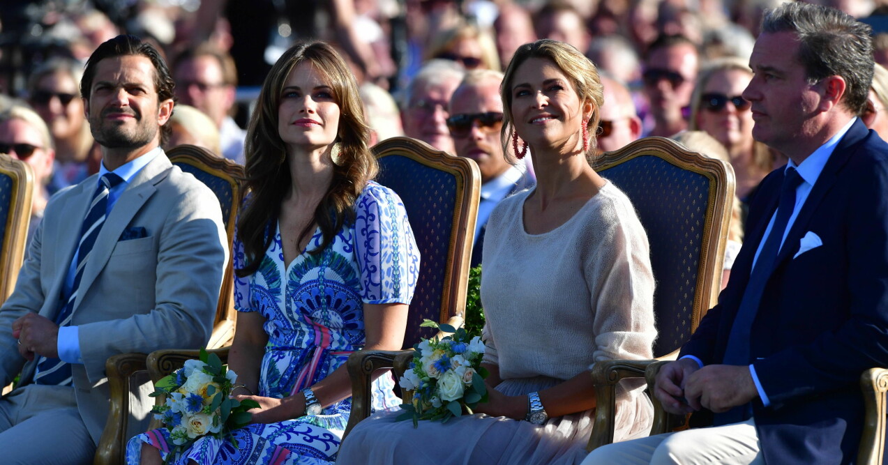 Prins Carl Philip, Prinsessan Sofia, Prinsessan Madeleine och Herr Chris O'Neill.