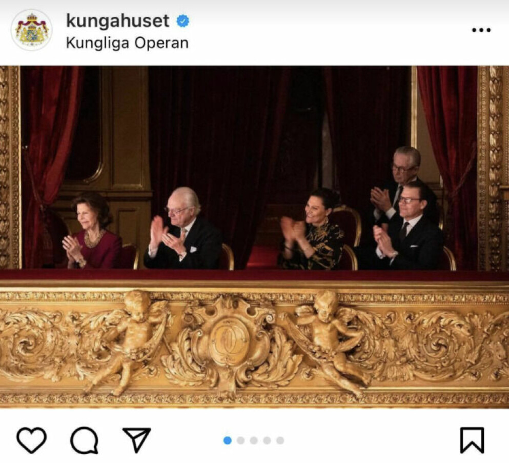 Kungaparet och kronprinsessparet på Kungliga Operan. Kungaparet och kronprinsessparet på Kungliga Operan