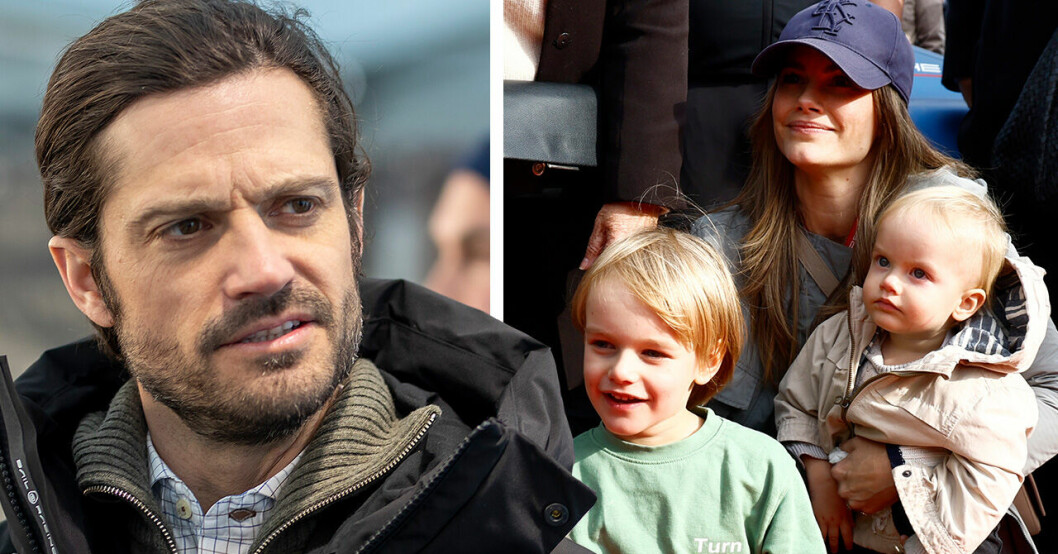 Prins Carl Philip och prinsessan Sofia med sönerna.