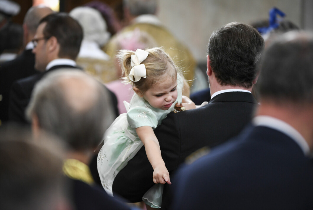 Prinsessan Leonore på prins Alexanders dop.