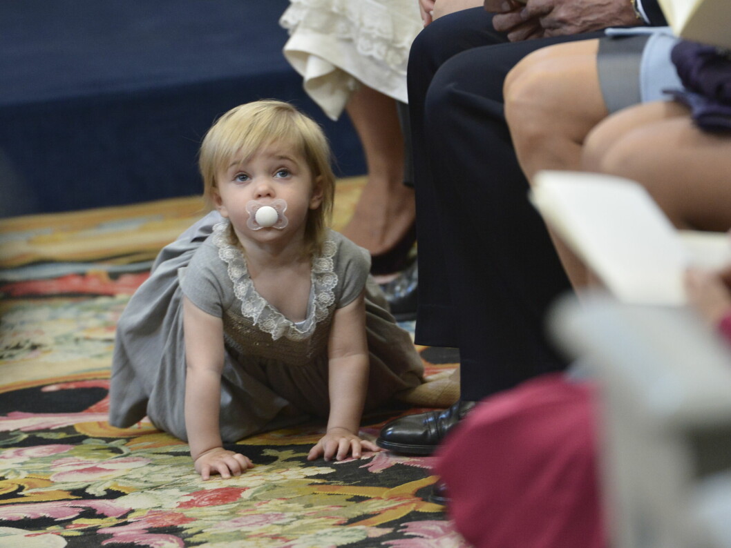 Prinsessan Leonore på prins Nicolas dop.