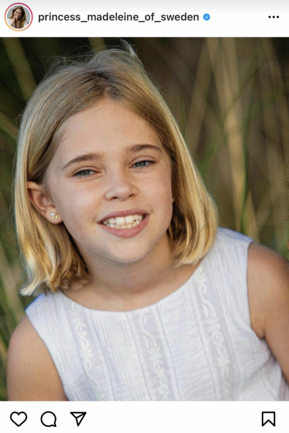 Prinsessan Leonore. Prinsessan Leonore fyller 8 år