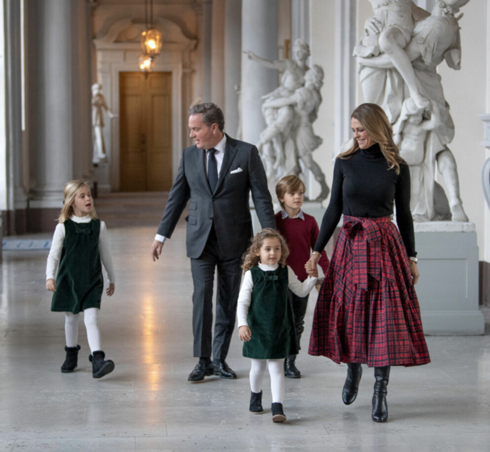 Prinsessan Madeleine med sin familj. Prinsessan Madeleine med familj julen 2021
