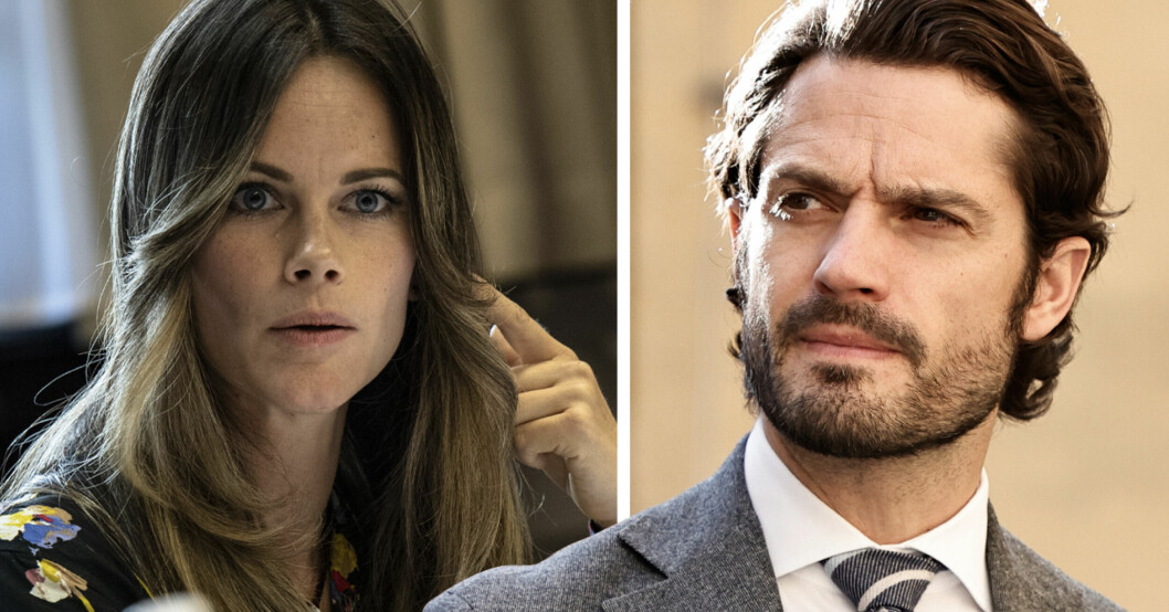 Prinsessan Sofia och prins Carl Philip isär