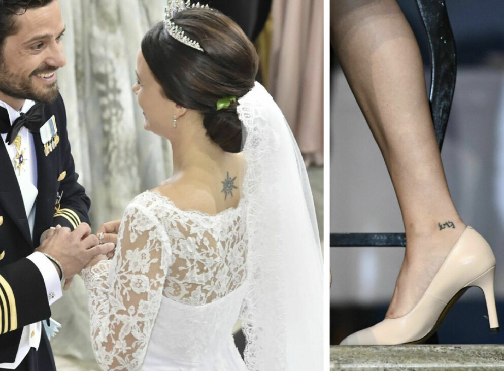 Prinsessan Sofias tatueringar. prinsessan sofia har tatueringar på revben, ryggen och ankeln