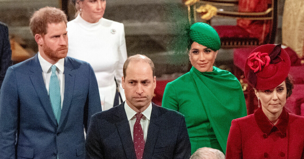Prins Harry, prins William, prinsessan Kate och Meghan Markle