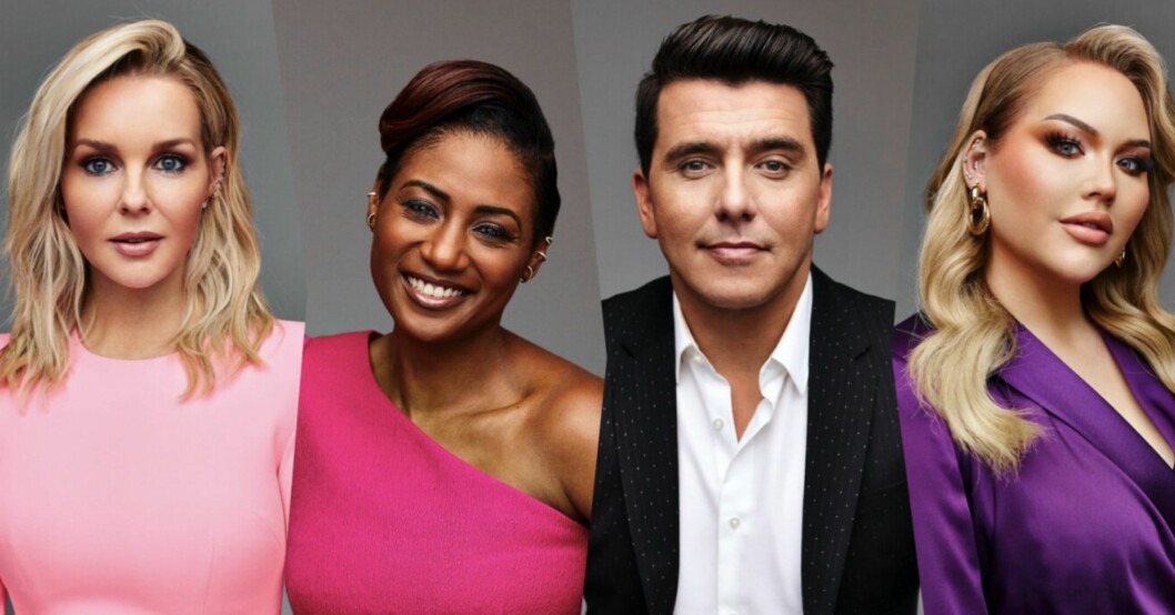 Programledare för Eurovision 2021: Chantal Janzen, Edsilia Rombley, Jan Smit and Nikkie de Jager. Programledarna för Eurovision Song contest 2021