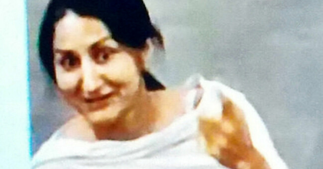 Övervakningsbild på 53-åriga Narinder Kaur, som också kallade sig Nina Tiara.