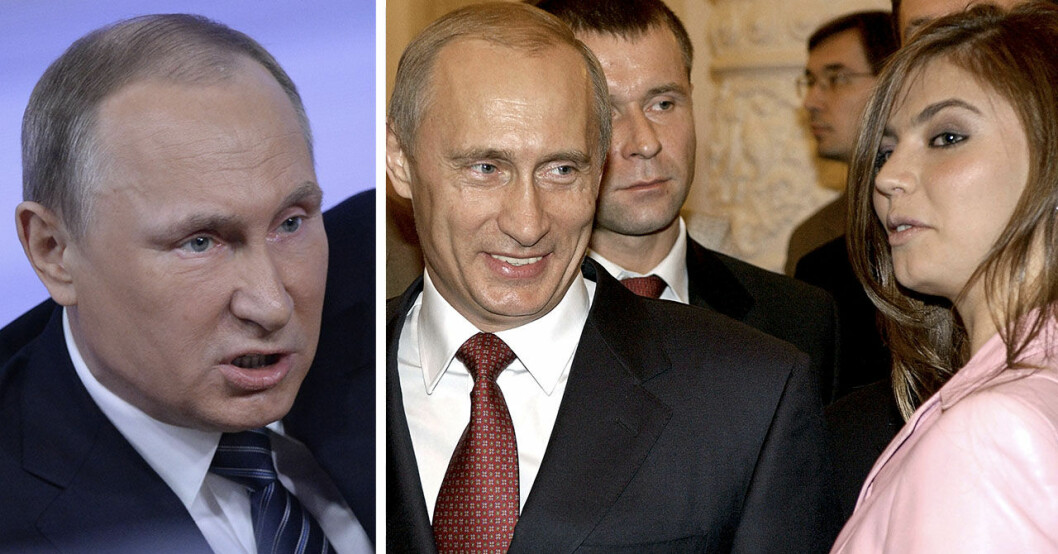 Vladimir Putin och Putin med Alina Kabajeva