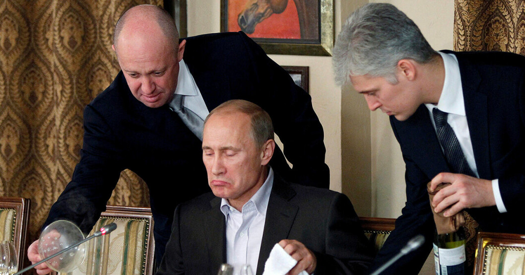 Vladimir Putin och Jevgenji Prigozjin.