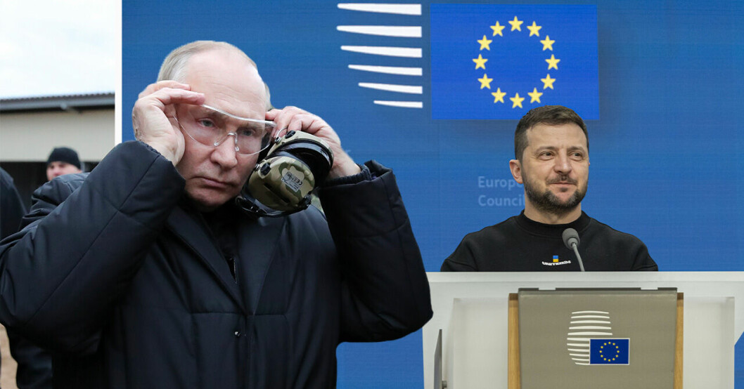 Vladimir Putin och Volodomyr Zelenskyy.