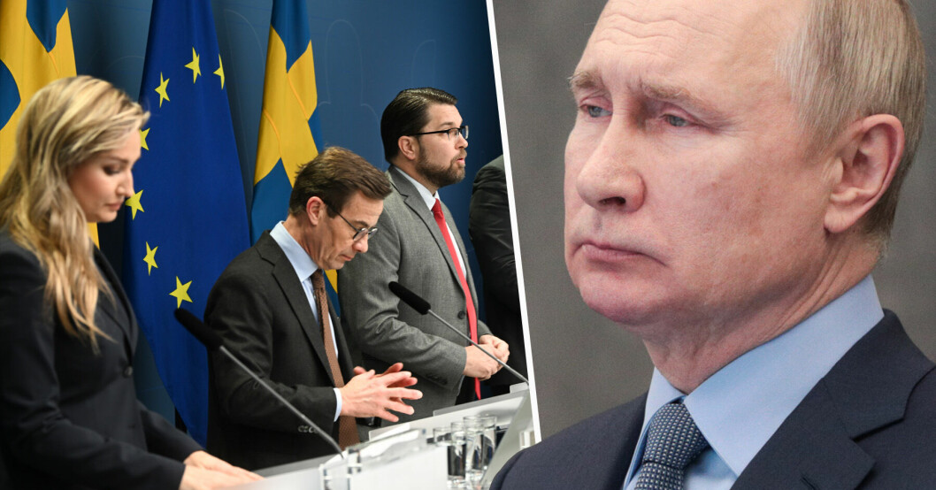 Vladimir Putins plan är hot om kärnvapen mot mål i Sverige, enligt danska underrättelsetjänsten