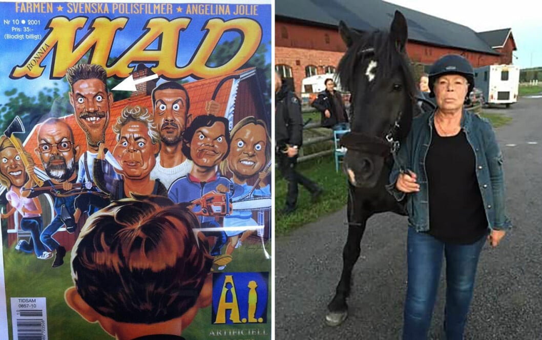 Qristina har prytt framsidan på serietidningen Mad. <strong>Foto: Privat.</strong> Farmen-Qristina Ribohn har prytt framsidan på serietidningen Mad.