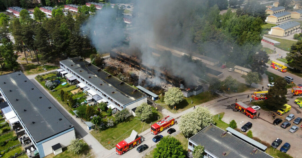 Över 30 personer hemlösa efter branden i Gävle