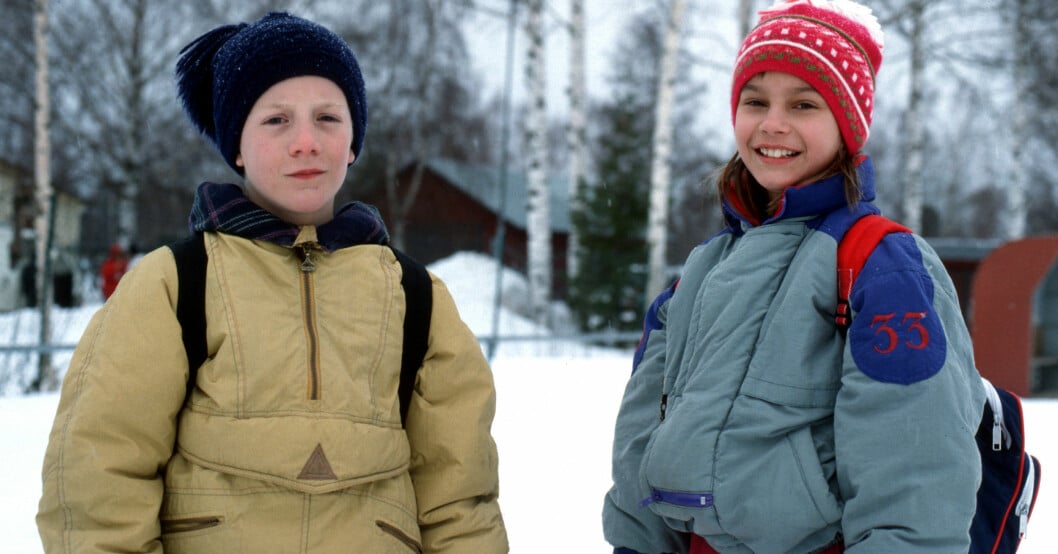 Rebecka Liljeberg (Sophie) och Andreas Hoffer (Sune) i Sunes jul 1991. Rebecka Liljeberg och Andreas Hoffer 1991.