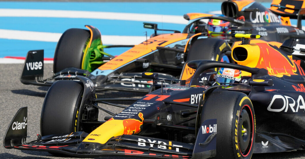 Red Bulls Sergio Perez var snabbast i Bahrain-träningen. Perez snabbast i första F1-träningen