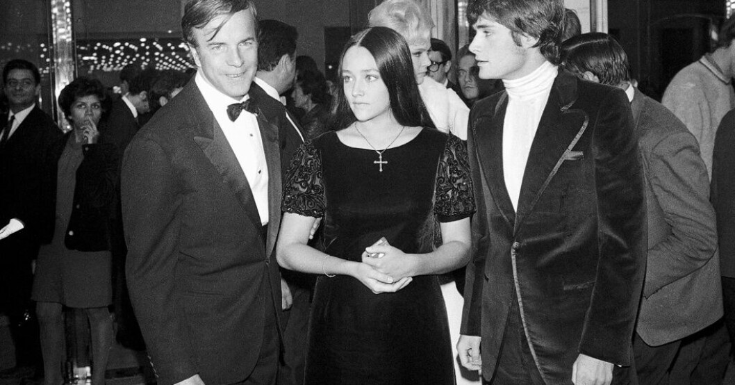 Regissören Franco Zeffirelli med skådespelarna Olivia Hussey och Leonard Whiting. Arkivbild. Rättsärende om nakenscener läggs ned