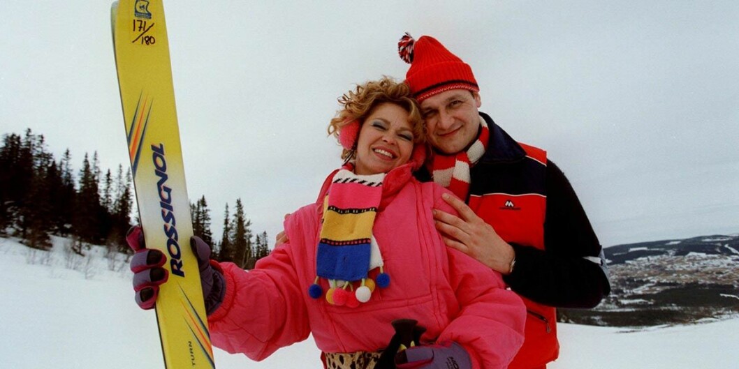 Bertram Heribertson under inspelningen av Reine och Mimmi i fjällen 1997.