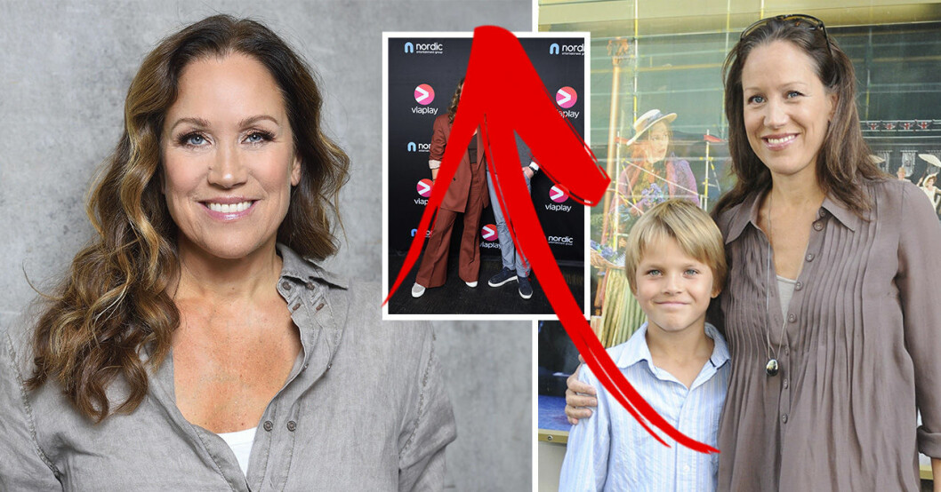 Renée Nyberg och sonen Tom