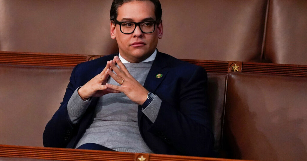 Republikanen George Santos. Arkivbild. Åtal mot ljugande republikan i kongressen