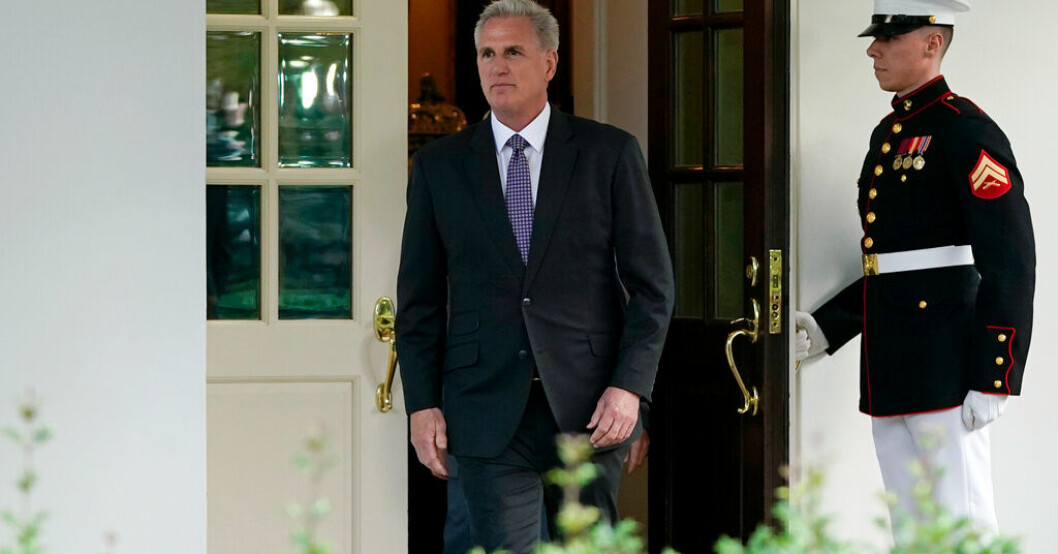 Republikanske talmannen Kevin McCarthy tycker att samtalen med president Joe Biden är produktiva. Inget avtal i hamn om USA:s skuldtak