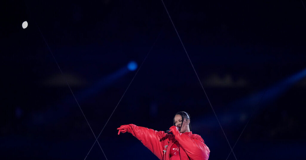 Rihanna på Super Bowl i februari. Arkivbild. Rihannas halvtidsshow på första plats