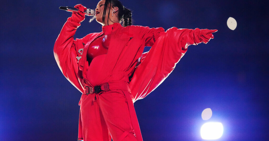 Rihanna stod för pausunderhållningen på Super Bowl i år. Arkivbild. Rihannas halvtidsshow på silverplats