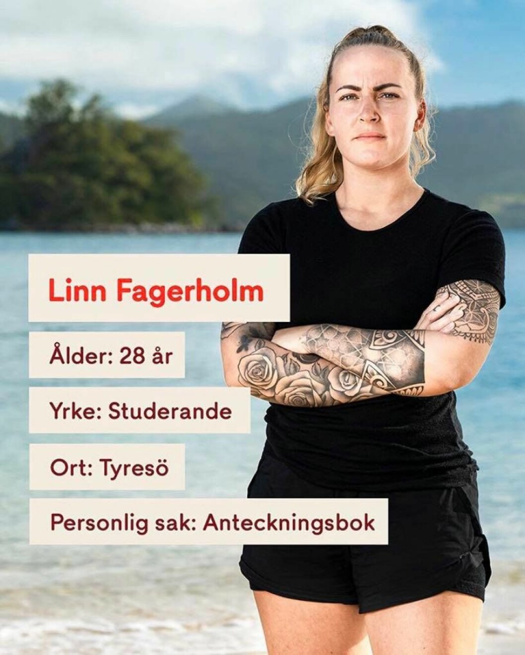 Linn Fagerholm. FOTO: TV4 Linn Fagerholm i Robinson 2020