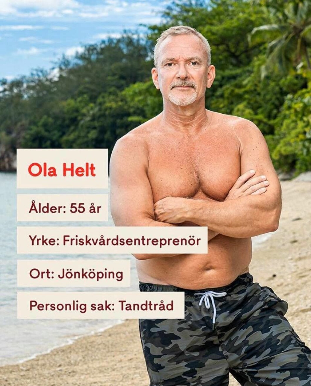 Ola Helt. FOTO: TV4 Ola Helt i Robinson 2020