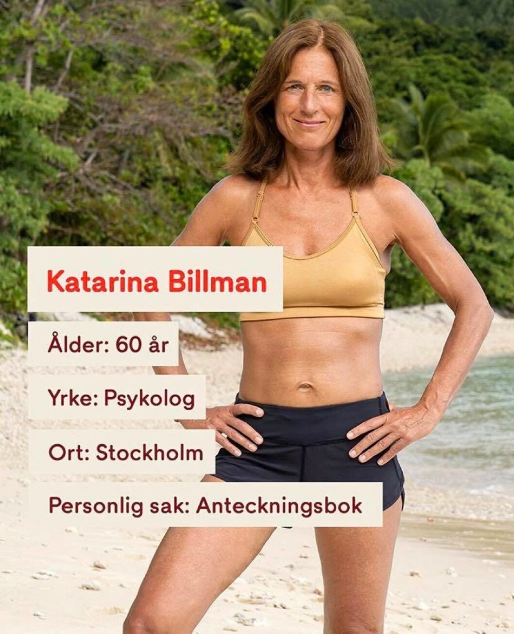 Katarina Billman. FOTO: TV4 Katarina Billman i Robinson 2020