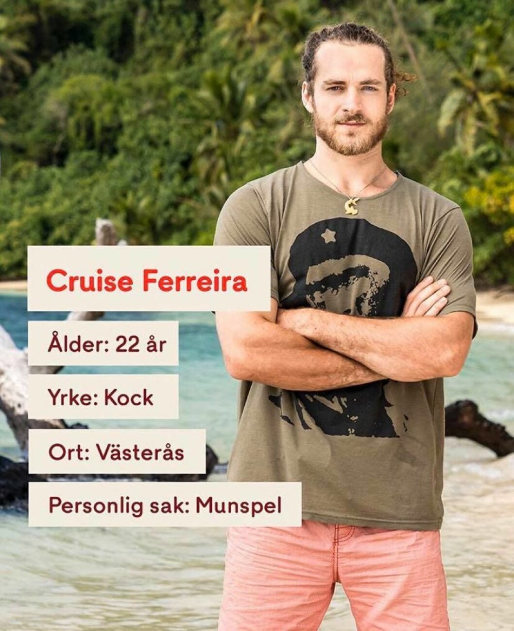 Cruise Ferreira. FOTO: TV4 Cruise Ferreira i Robinson 2020