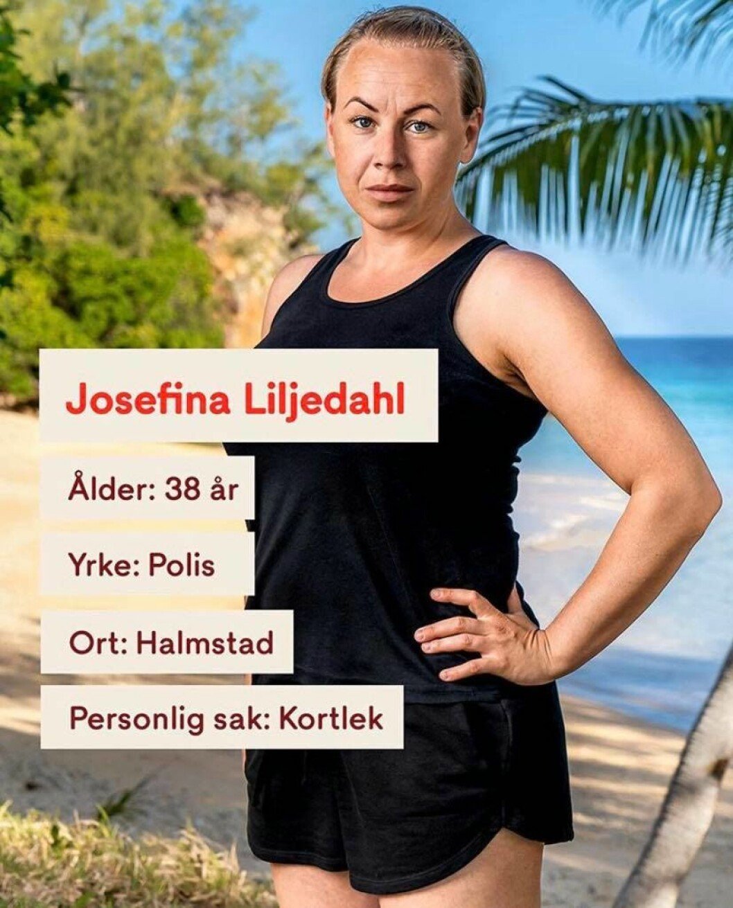 Josefina Liljedahl. FOTO: TV4 Josefina Liljedahl i Robinson 2020