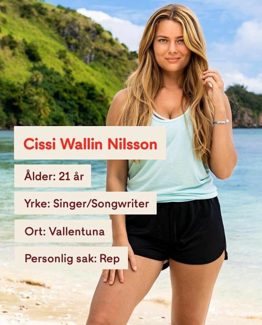 Cissi Wallin Nilsson. FOTO: TV4 Cissi Wallin Nilsson i Robinson 2020