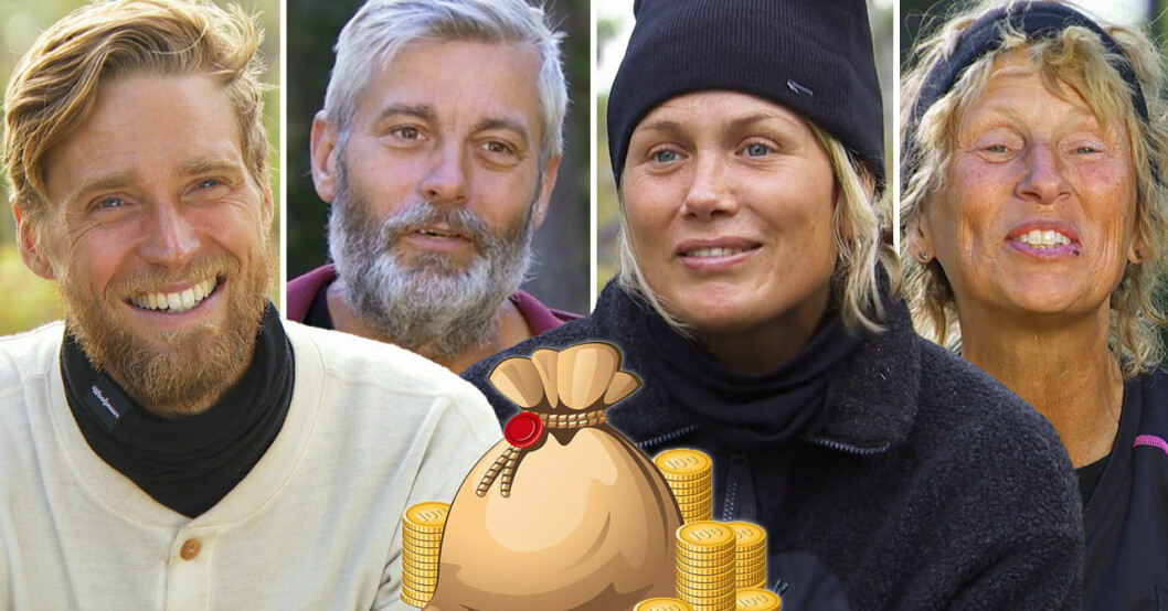 Dennis Johansson, Andreas Alseryd, Joanna Swica och Annki Nilsson i Robinson 2021.