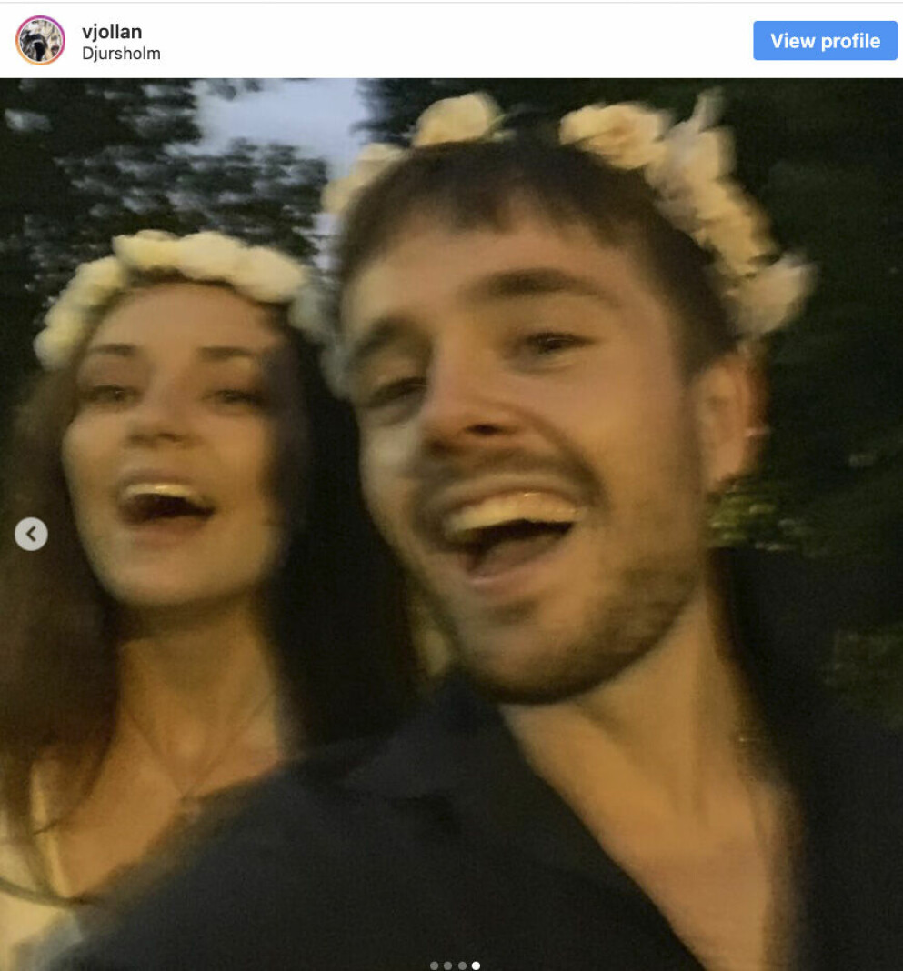 Joel Häggblom och flickvännen Hanna. ”Hon är skön och spontan”, säger Joel om kärleken.