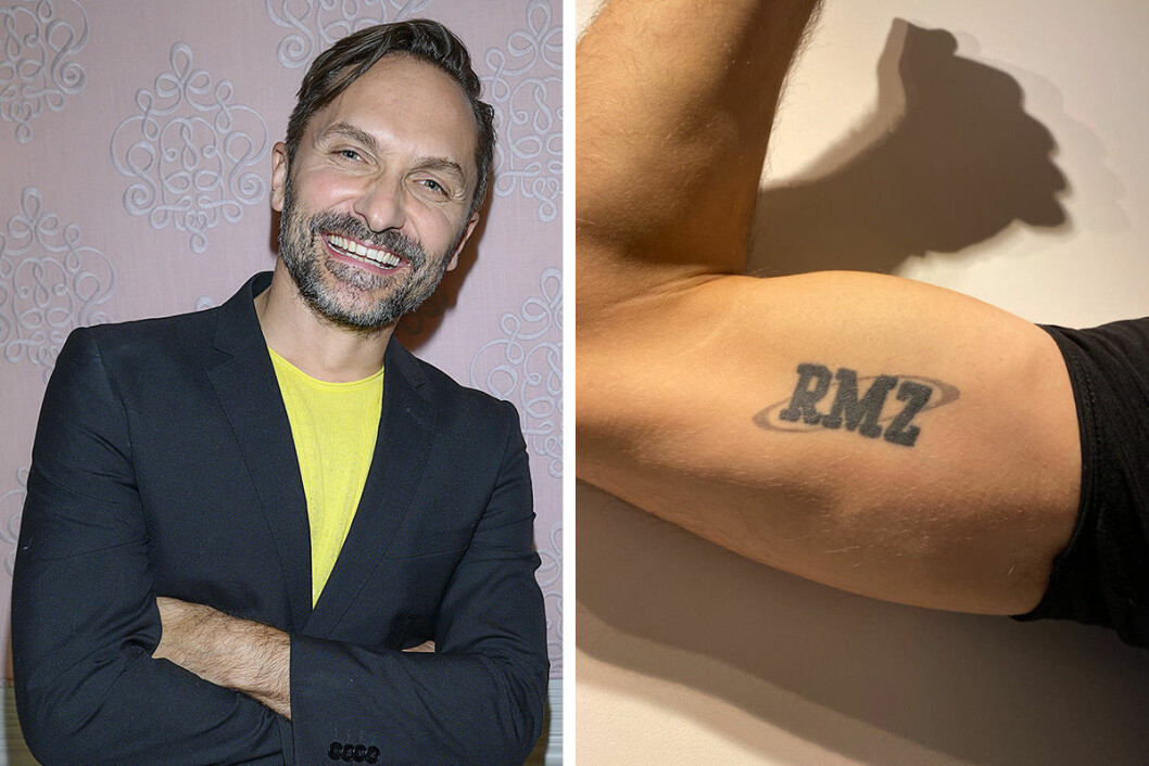 Roger Nordin. <strong>Foto: TT & Privat.</strong> Roger Nordins tatuering.
