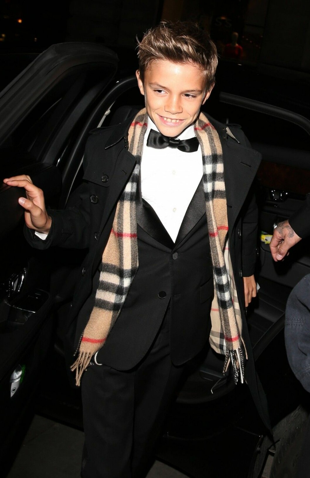 Har Romeo ärvt sin känsla för stil från mamma Victoria, tro? Foto: All Over Press Burberry VIP Ad Screening, London, Britain - 03 Nov 2014