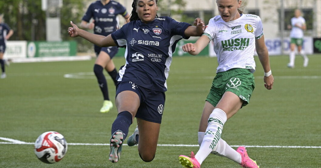Rosengårds Isabella Obaze, till vänster, i kamp med Hammarbys Matilda Vinberg. Delad poäng i måstematchen: "Känns bittert"