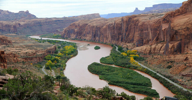 Moab Rim Trail i Utah.