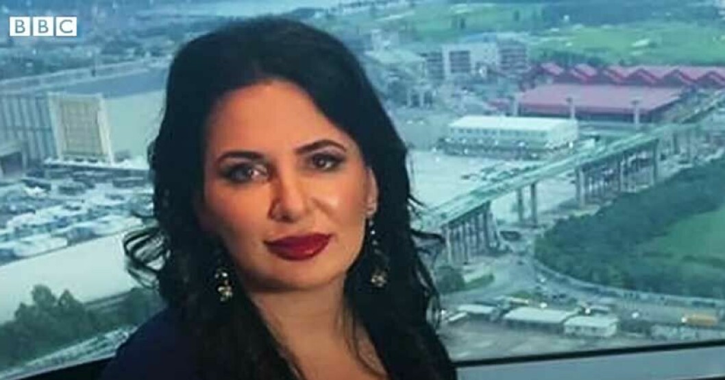 Ruja Ignatova är fortfarande på fri fot och efterlyst av FBI. Ruja Ignatova framför ett fönster.