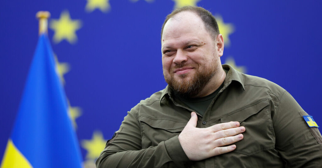 Ruslan Stefanchuk, talman för "Verkhovna Rada" – Ukrainas parlament – är i Sverige. Arkivbild. Ukrainas talman på besök i Sverige