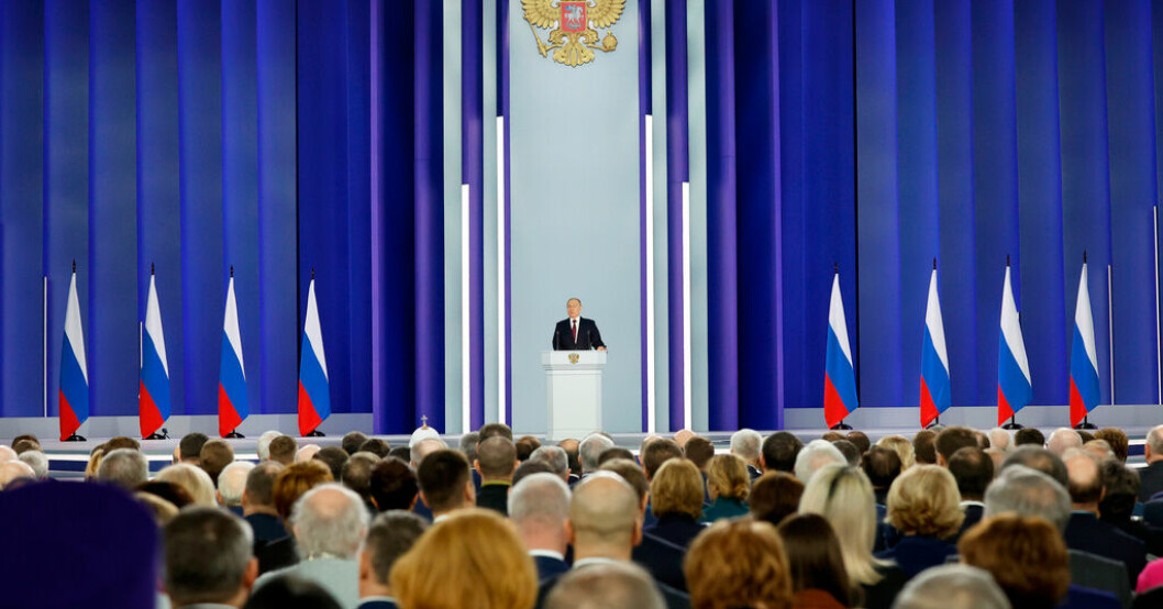 Rysslands president Vladimir Putin höll tal på tisdagen. Putin påstår: Försökte lösa det fredligt