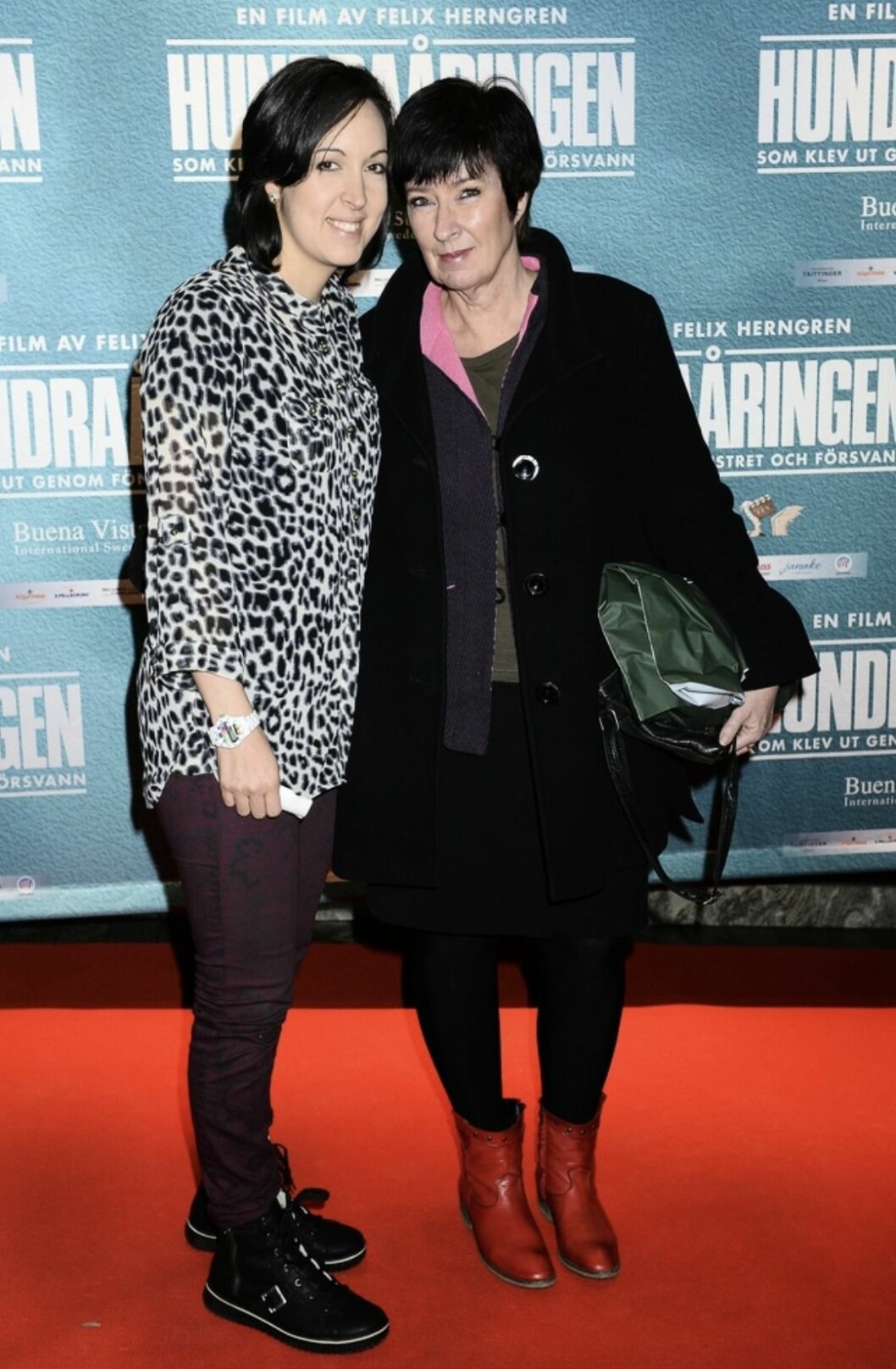 Ann-Sofie och Mona på biopremiär år 2013. FOTO: Karin Törnblom/TT ANN-SOFIE OCH MONA SAHLIN PÅ RÖDA MATTAN