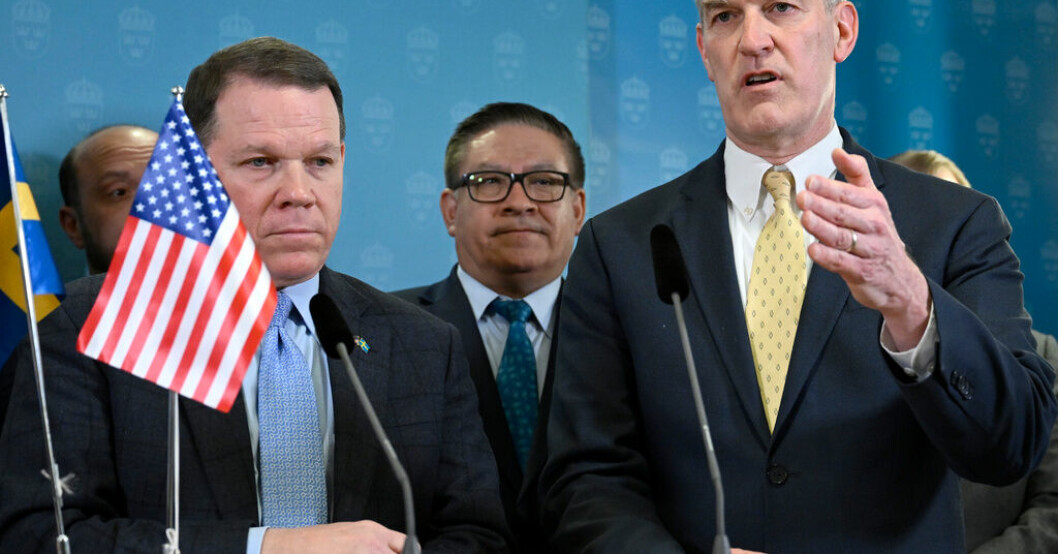 Sam Graves och Rick Larsen från USA:s kongress. USA-delegation: Finns starkt stöd för Sverige