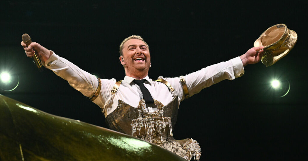 Sam Smith på scen i Avicii Arena. Sam Smith spelade i Stockholm