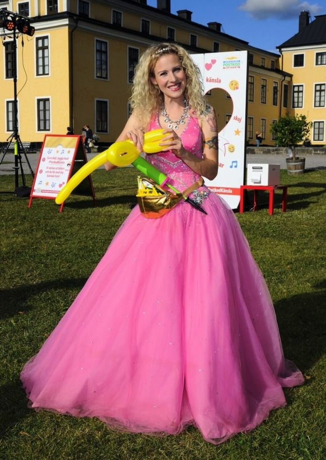 FOTO: Cecilia Liljeton/TT Sandra Dahlberg i rosa klänning