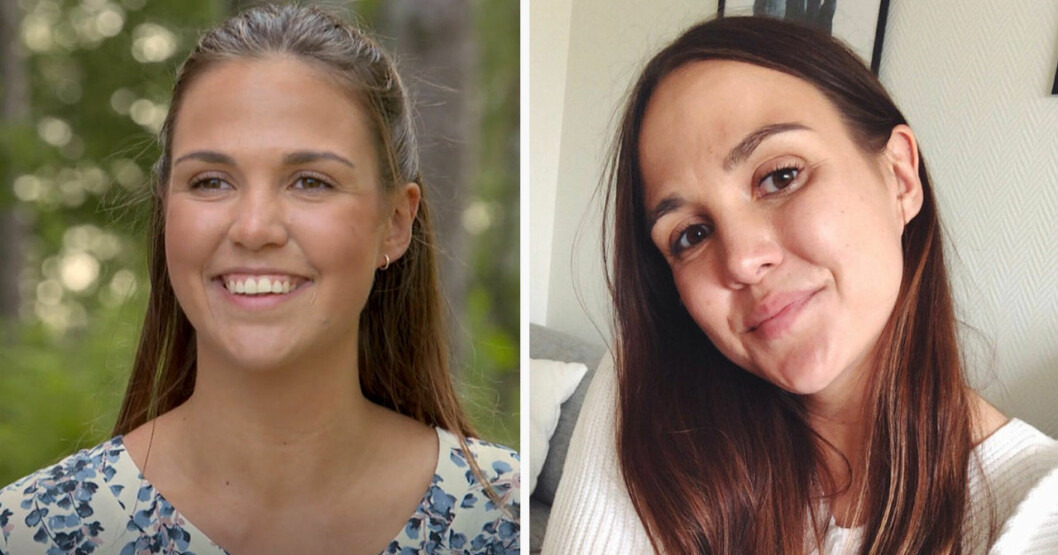 Sanna i Bonde söker fru 2019 och hur hon ser ut i dag. Foto: TV4 & Privat. Sanna Ahnstedt Svensson i Bonde söker fru 2019.