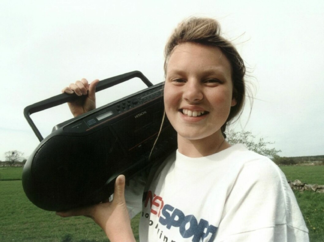 FOTO: Lars S Andersson/TT Sanna Nielsen 11 år med en stereo